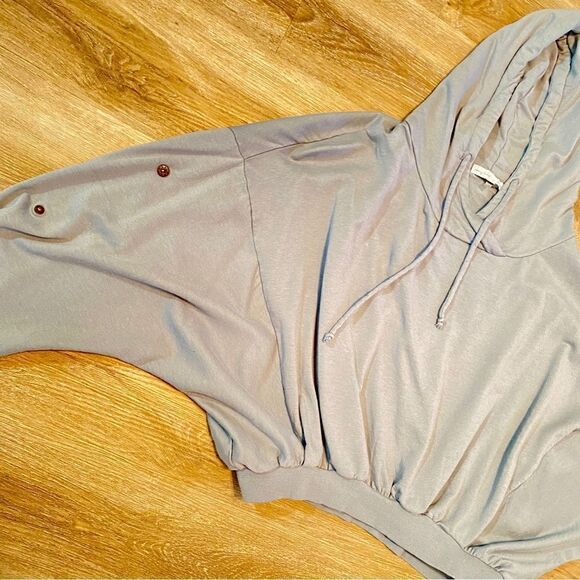 YOUNG FABULOUS & BROKE OVERSIZED HOODIE CROPPED SWEATSHIRT M/L SLATE GREY - Picture 7 of 16